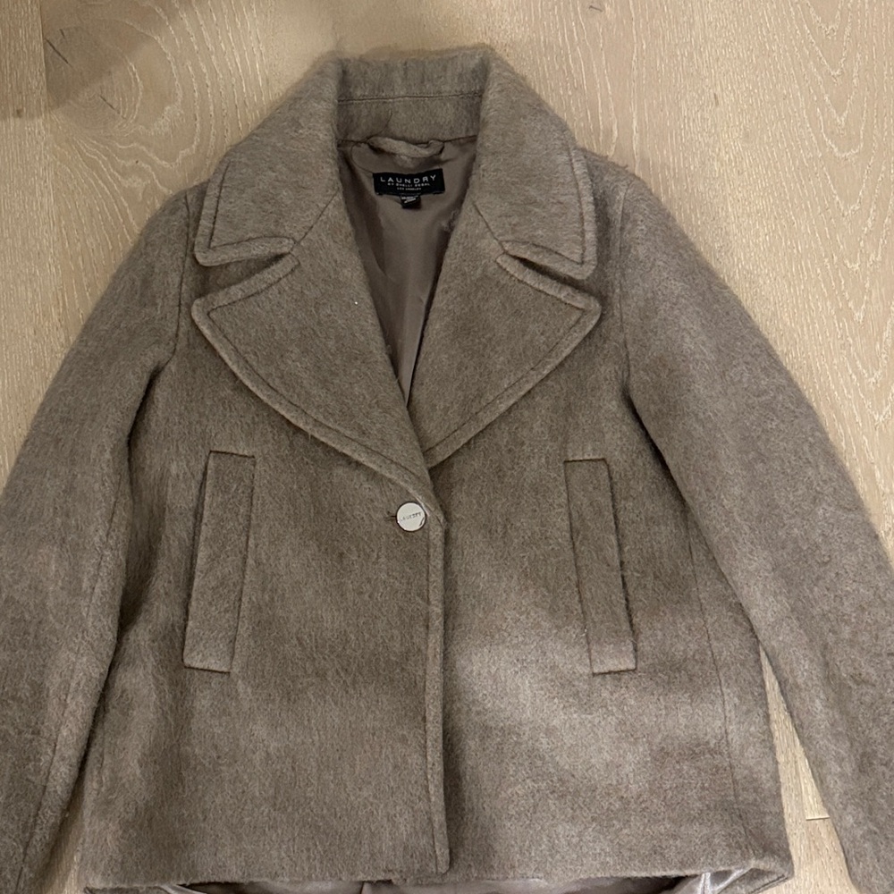 Laundry By Shelli Segal Tan Pea Coat
